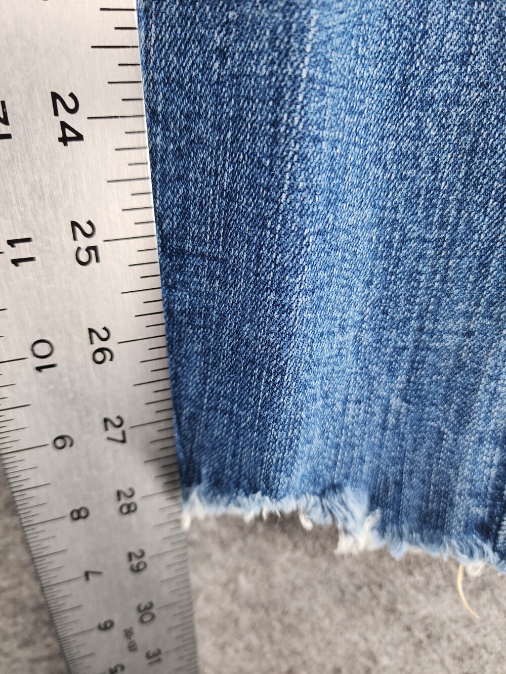 Daytrip Jeans Womens 27 Lynx Ankle Skinny Distressed Blue Denim Raw Cuff - Picture 11 of 11